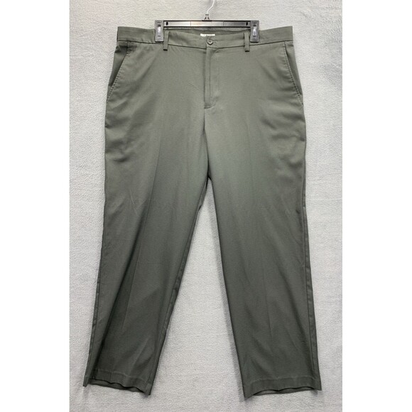 Izod Golf Performx 40 x 32 Dark Gray Small Check 100% Polyester Slash Pockets - Picture 1 of 16